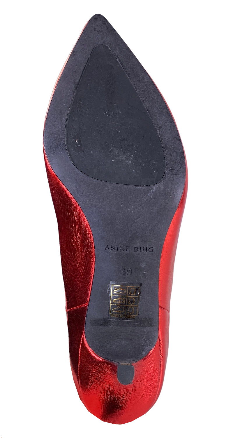 Botines Rojo Metal
