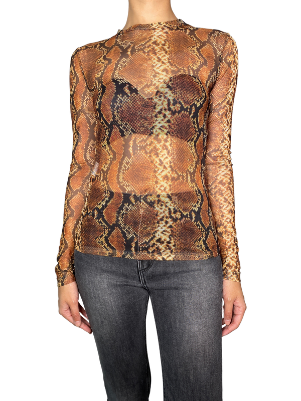 Blusa Traslucida Animal Print