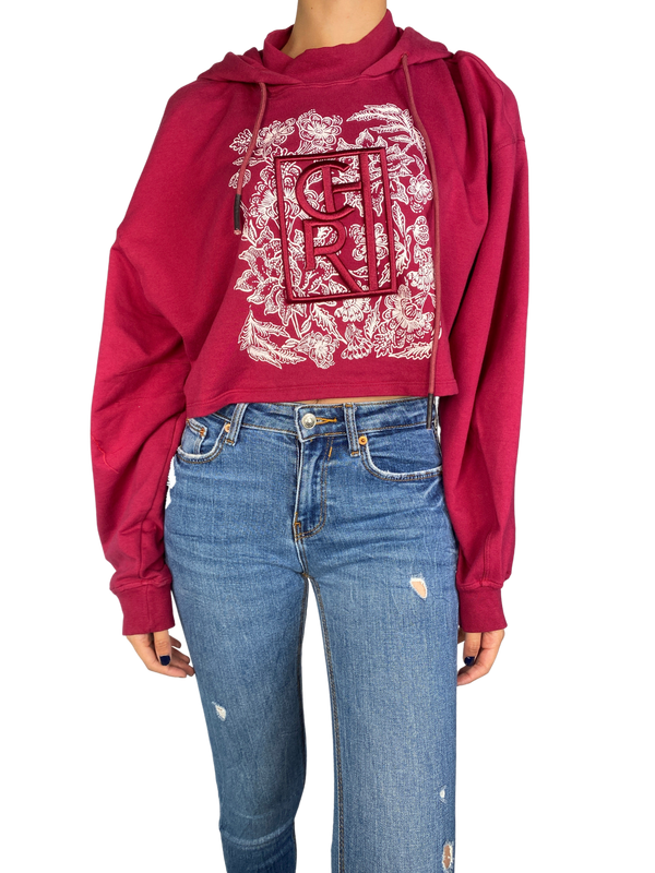 Polerón Estampado Burdeo