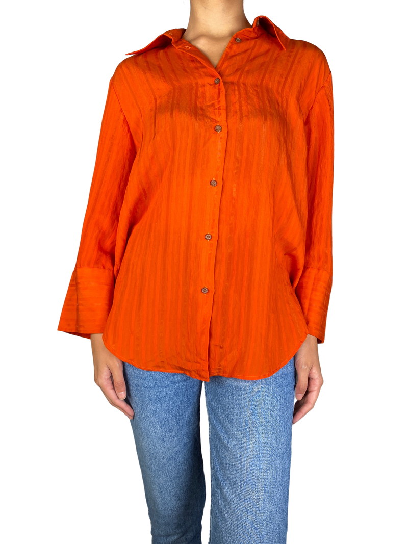 Blusa Naranja A Rayas