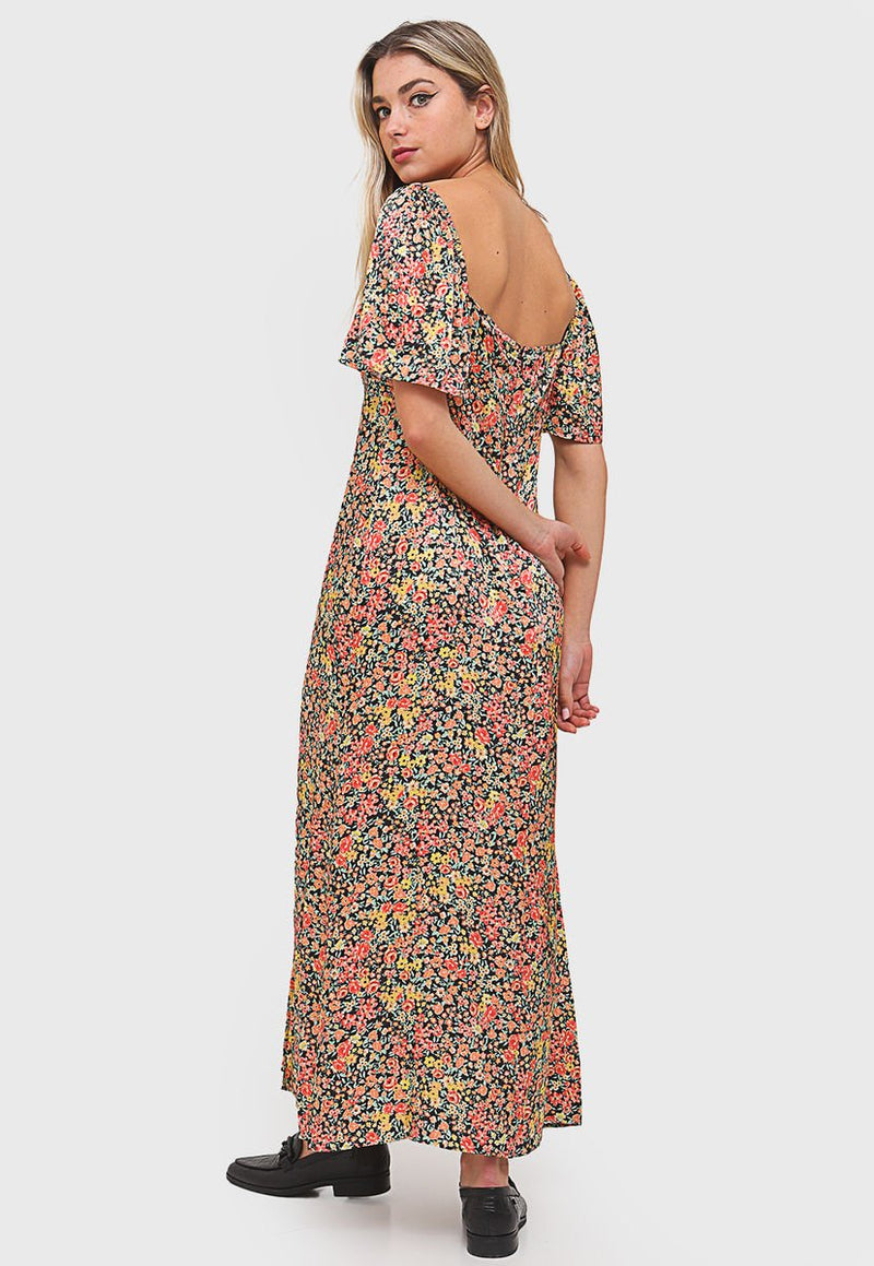 Vestido Topshop Flores Multicolor - Calce Regular