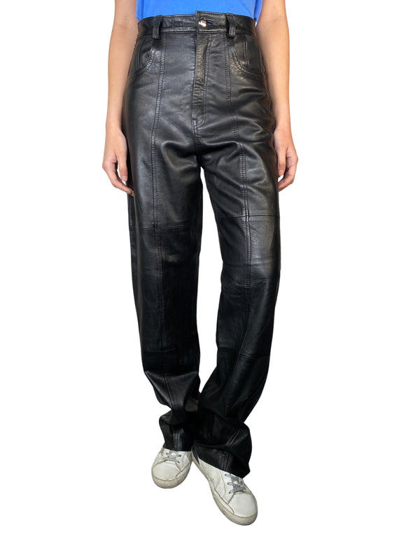 Pantalón Cuero Negro