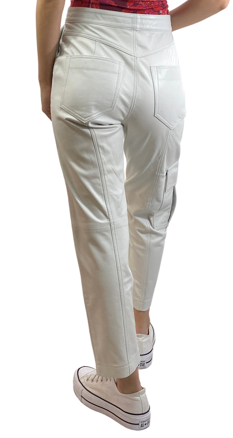Pantalón Cuero Blanco