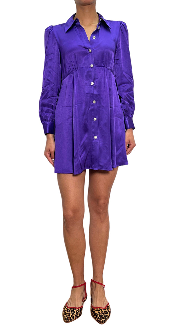 Vestido Morado Satinado
