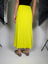 Falda Maxi Rib Amarilla