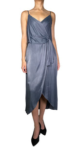 Vestido Gris Satinado