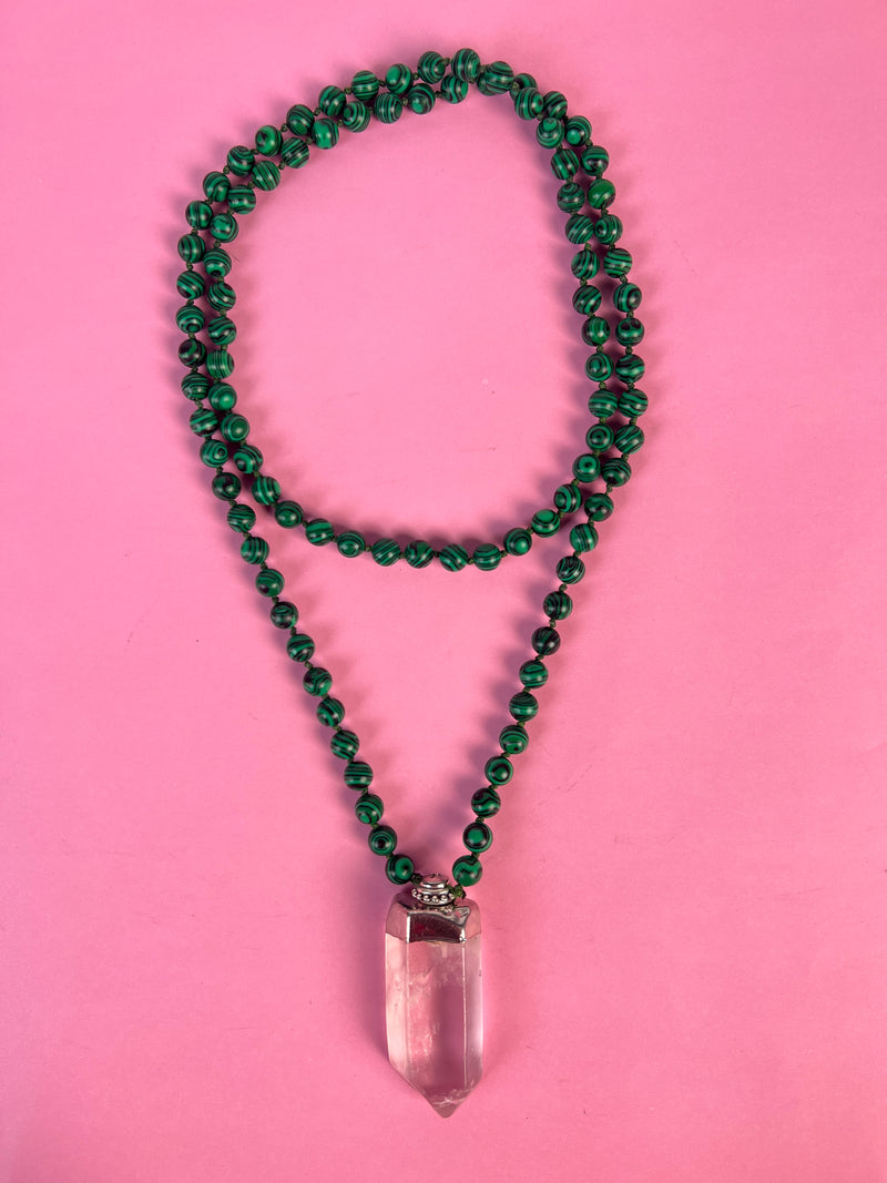Collar Cuarzo Malaquita