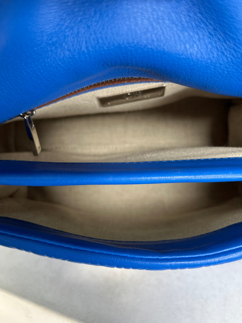 Cartera Cuero Azul