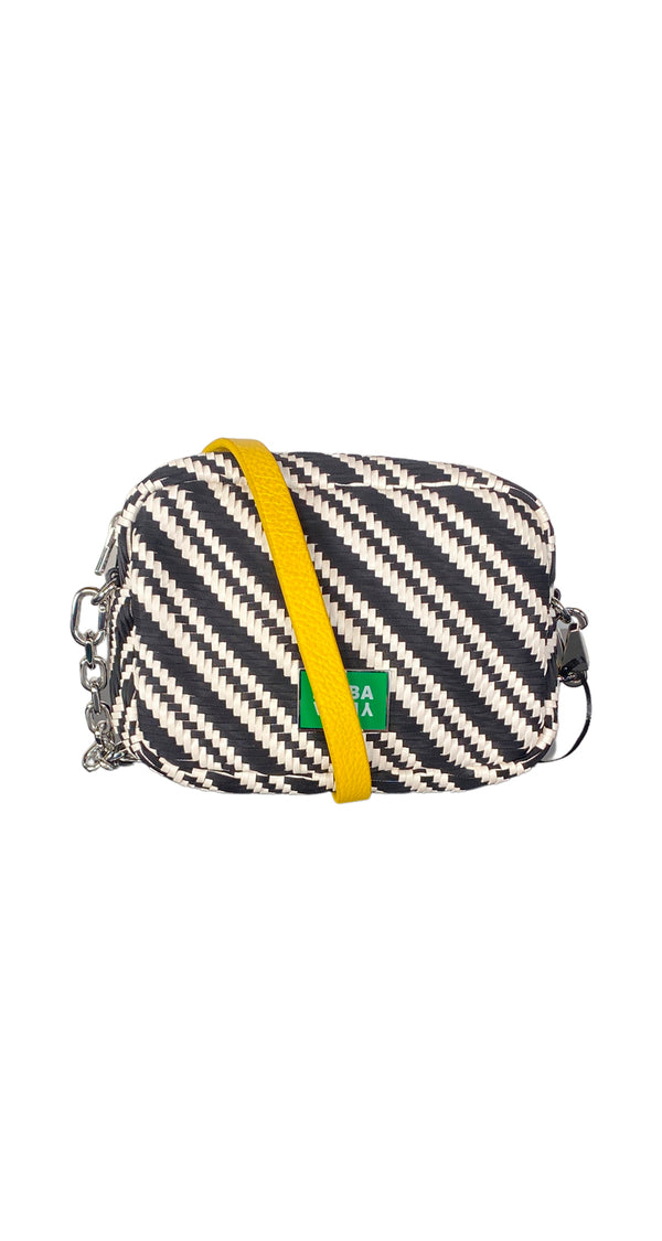 Bandolera Tejida Blanco y Negro