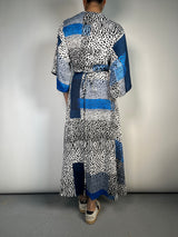 Vestido Blue Animal Print