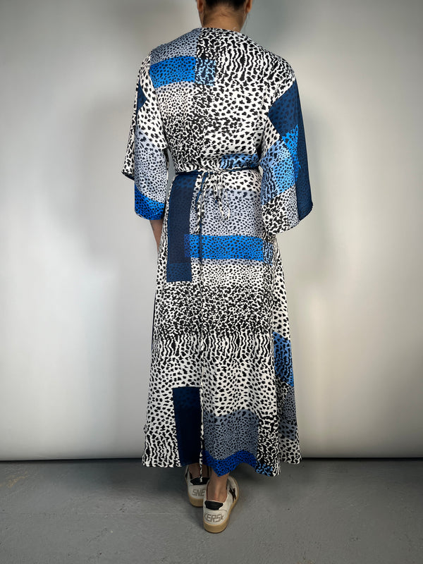 Vestido Blue Animal Print