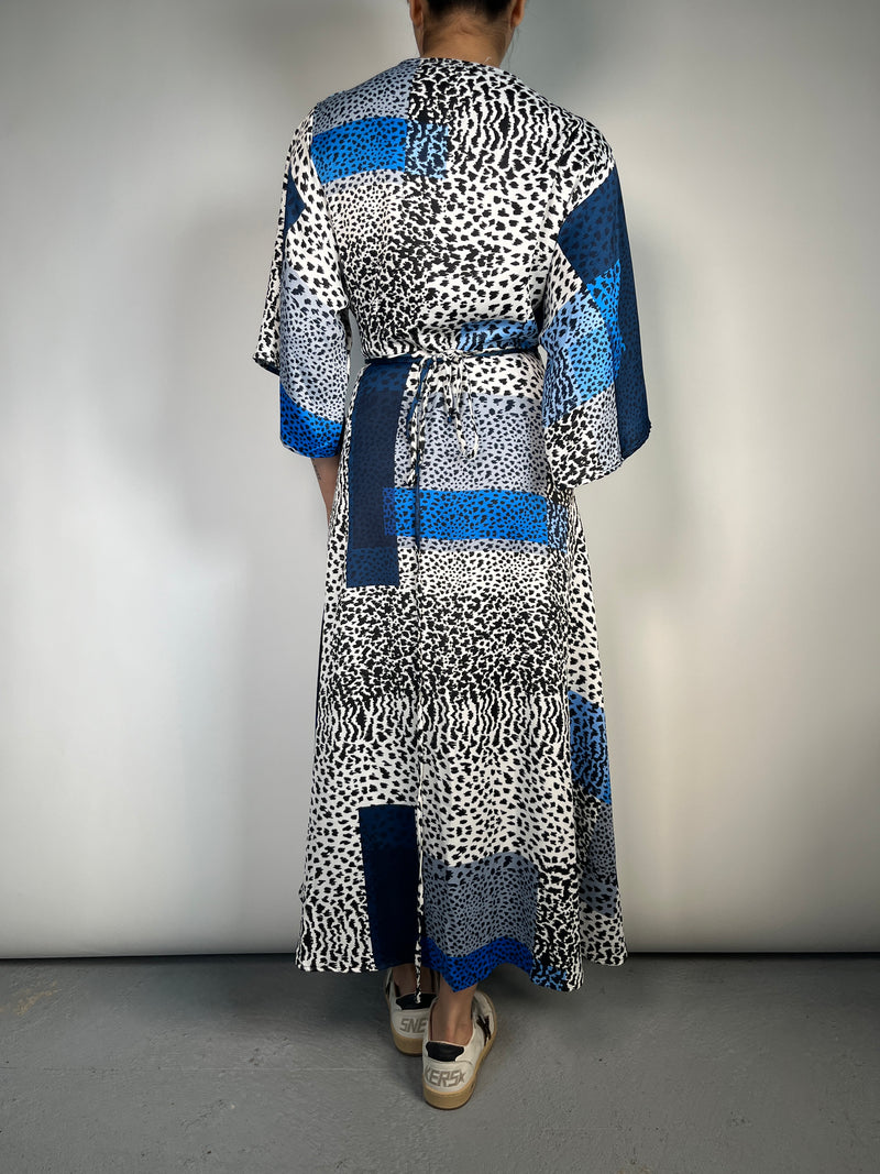 Vestido Blue Animal Print