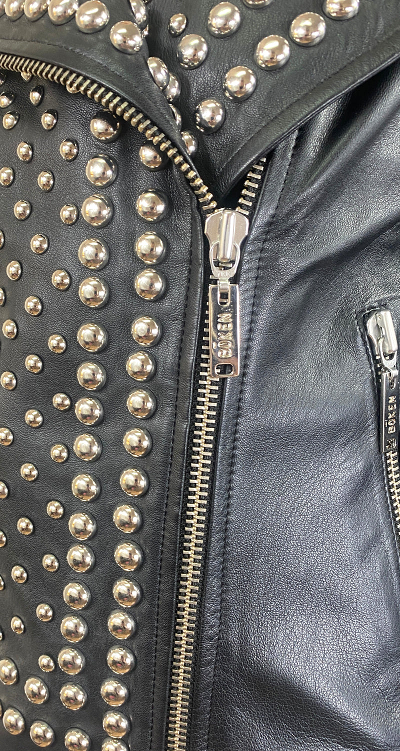 Chaqueta Cuero Tachas