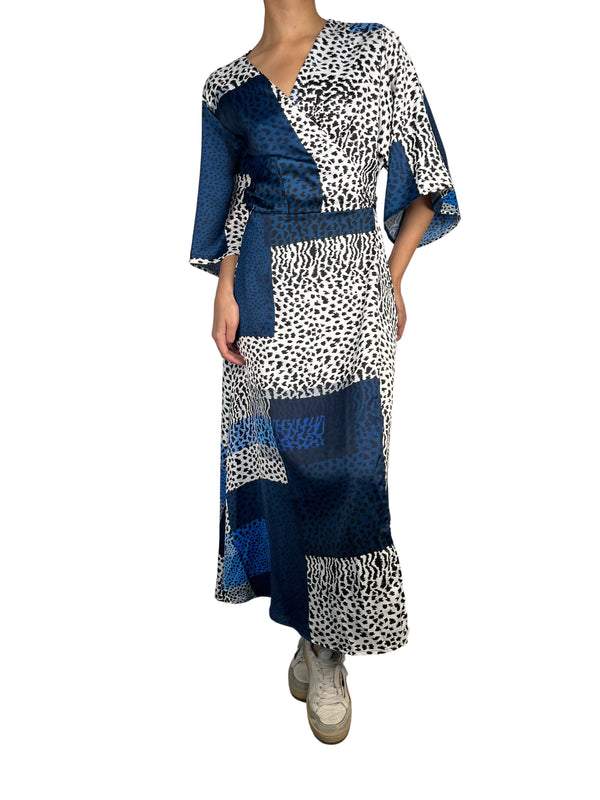 Vestido Blue Animal Print