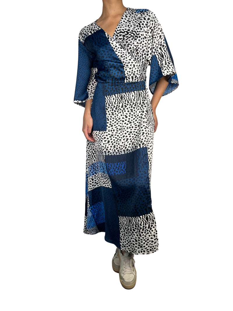 Vestido Blue Animal Print