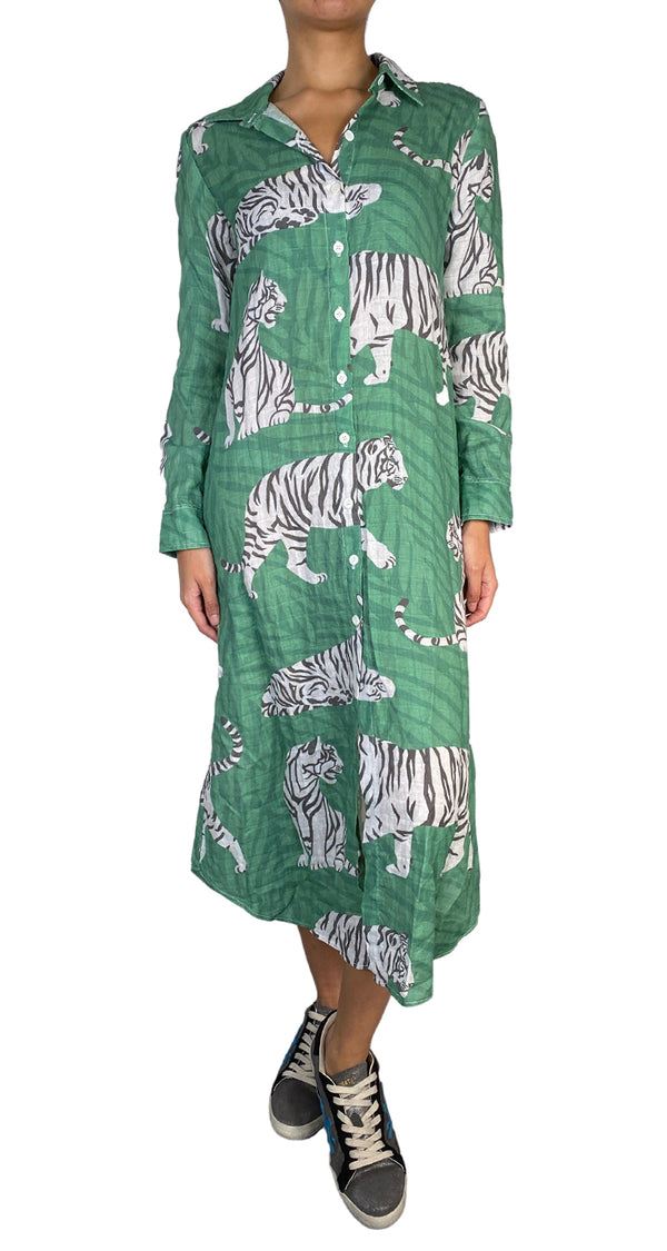 Vestido Camisero de Tigres