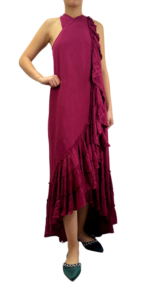 Vestido Maxi Burdeo