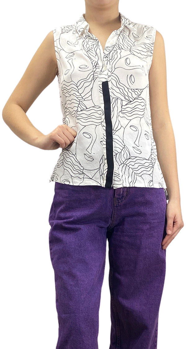 Blusa Blanca Caras