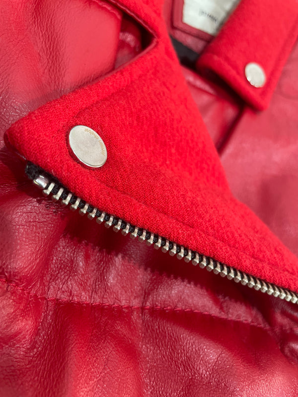 Chaqueta Cuero Rojo