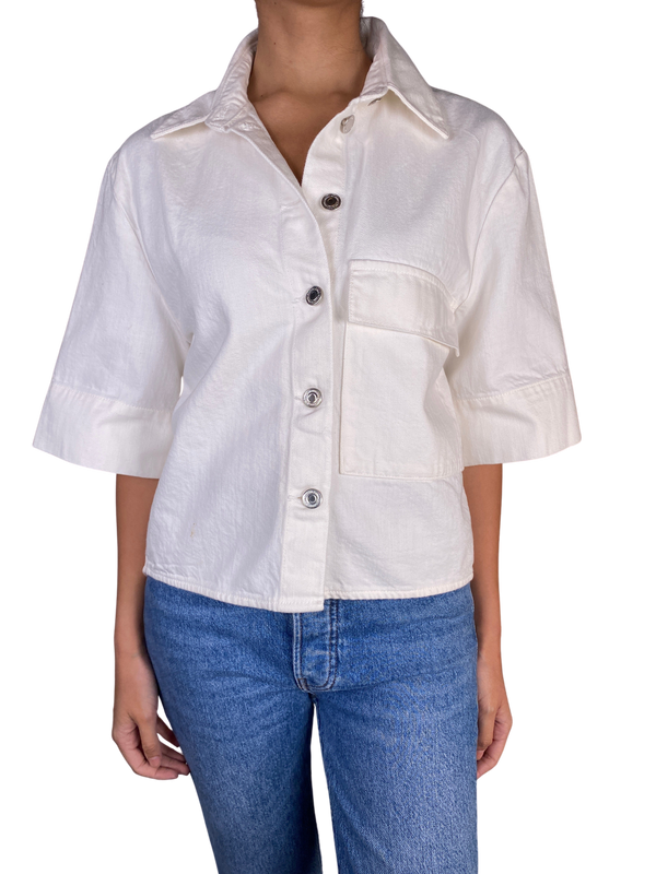 Sobrecamisa Denim Blanca