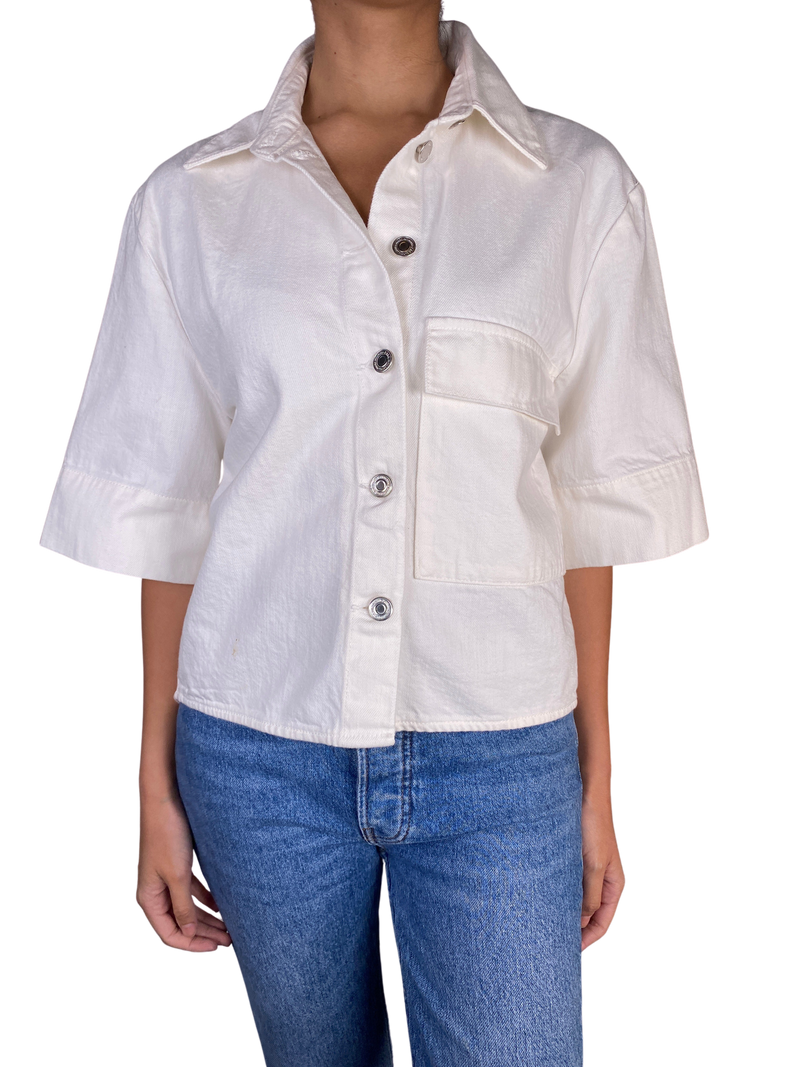 Sobrecamisa Denim Blanca