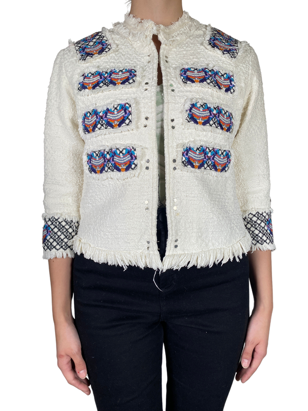 Chaqueta Tweed Blanco