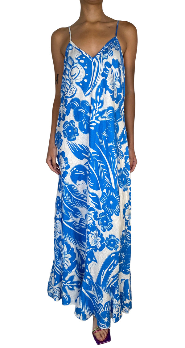 Vestido Lino Floral