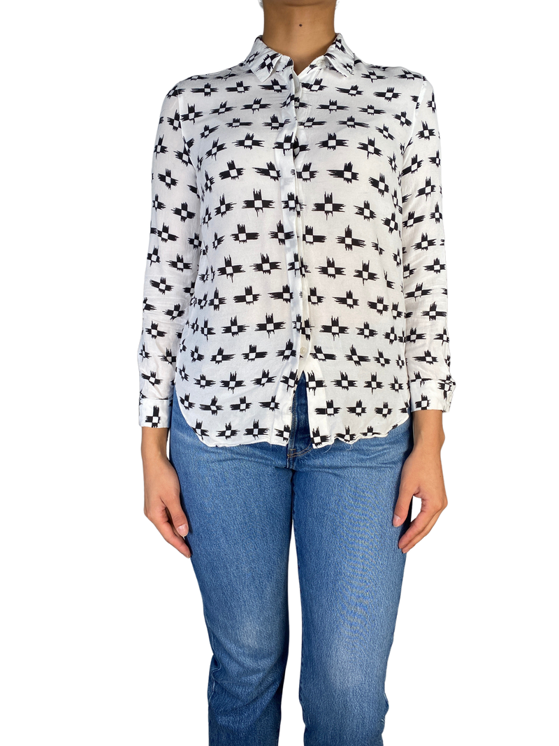 Blusa Estampado Blanco / Negro