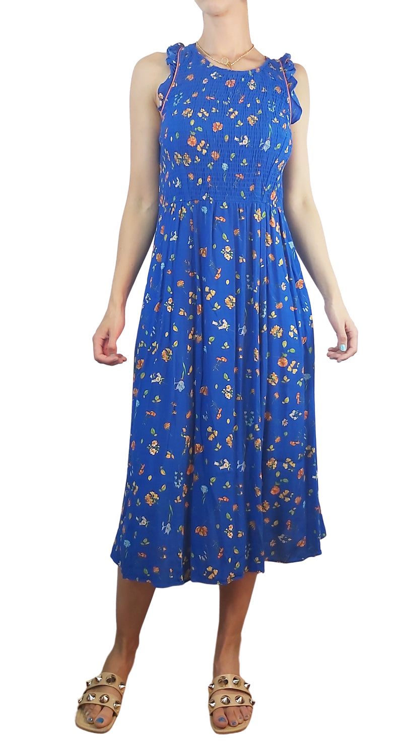 Vestido Azul Flores