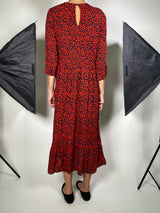 Vestido Rojo Animal Print