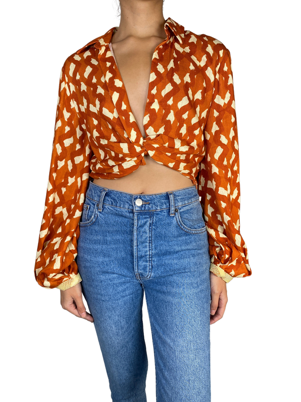 Blusa Estampada Terracota