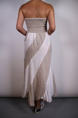 Vestido Strapless Lino