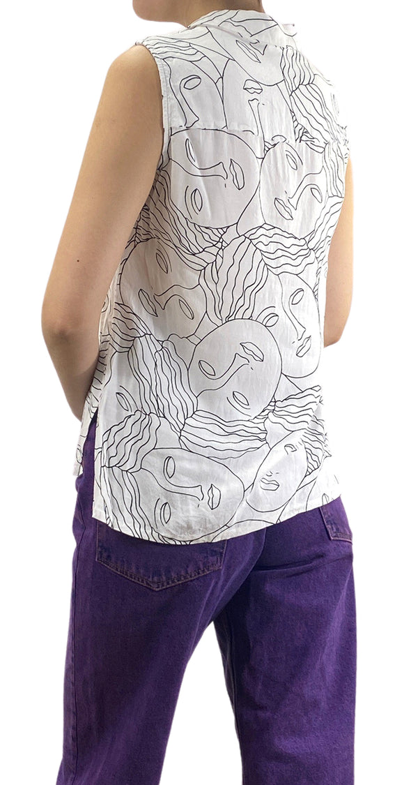 Blusa Blanca Caras