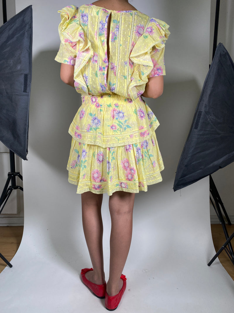 Vestido Amarillo Flores
