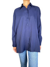 Blusa Azul Tajos
