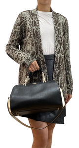 Cartera Blanco y Beige