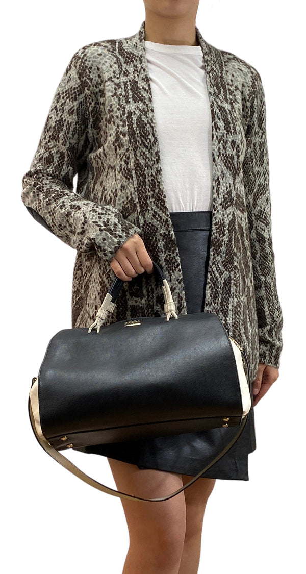 Cartera Blanco y Beige