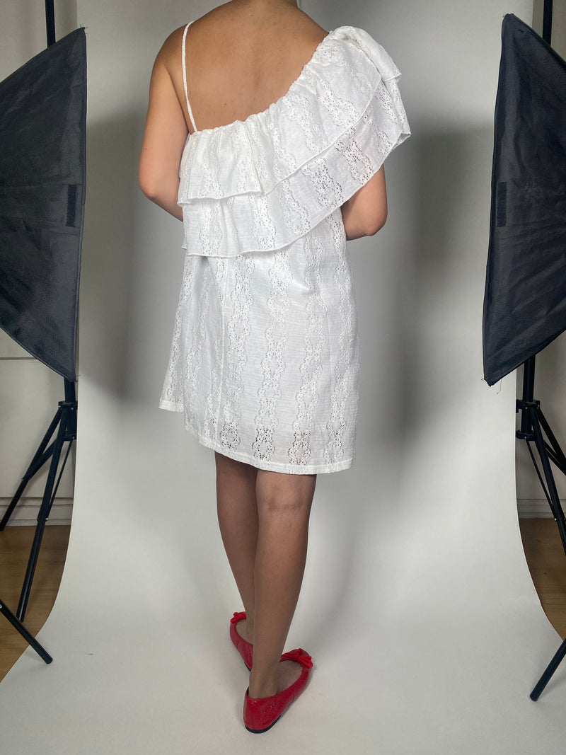 Vestido Blanco Asimétrico