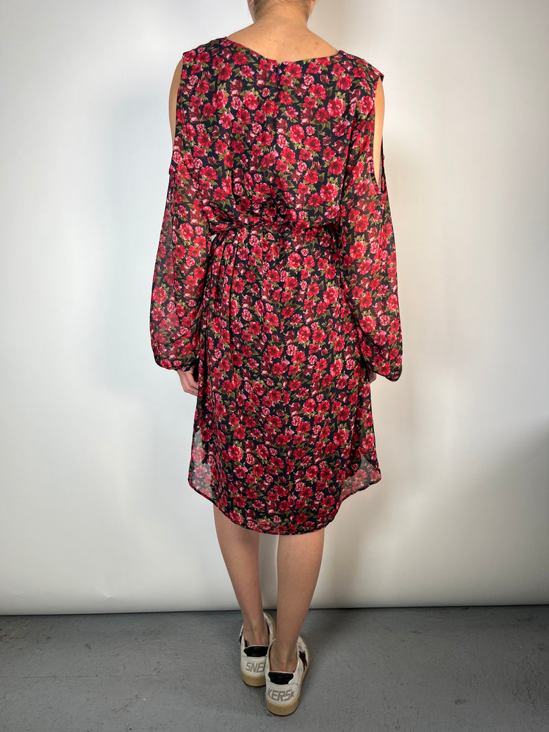 Vestido Flores Cut Out