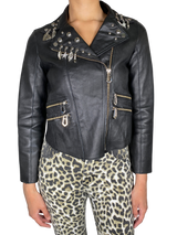 Chaqueta Cuero Negro