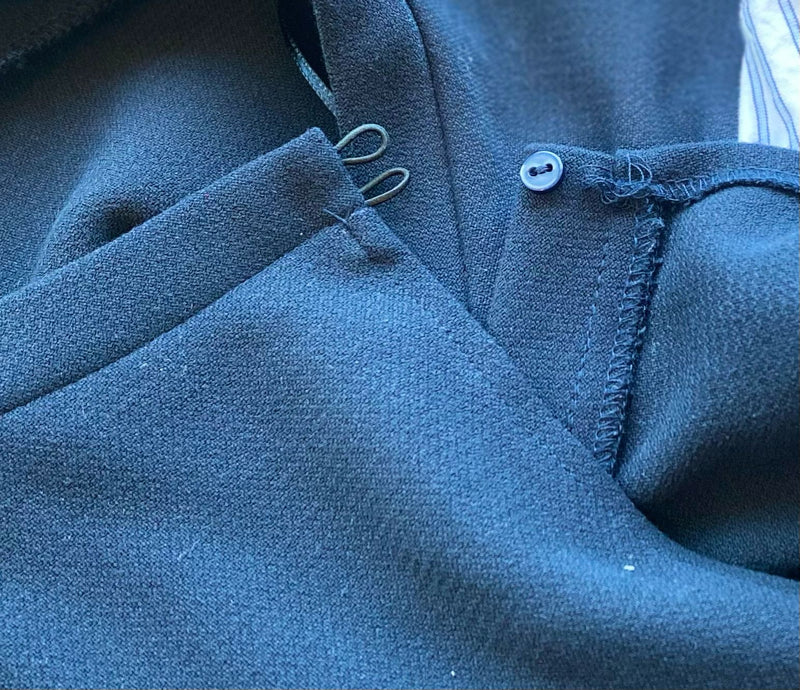 Polera Azul Manga De Vuelos