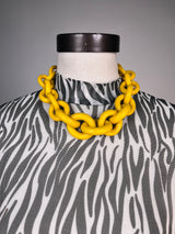 Collar Eslabón Amarillo Small