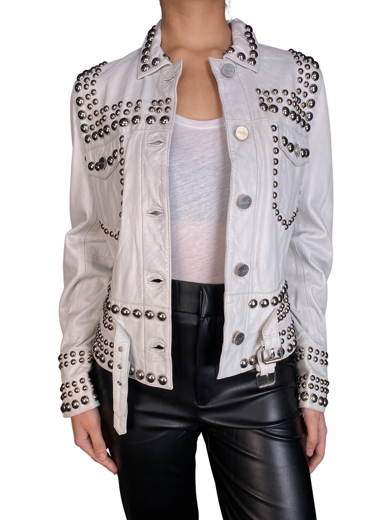 Chaqueta Cuero Tachas