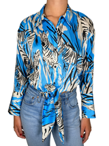 Blusa Azul Cebras