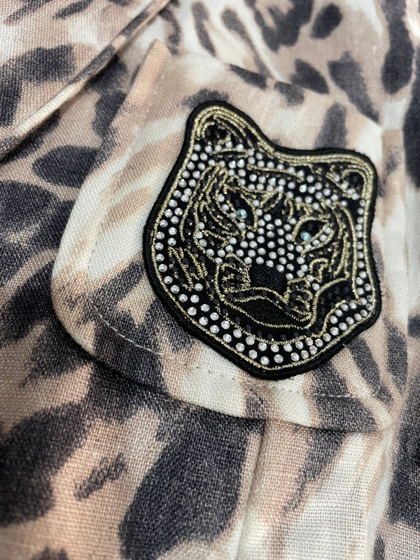 Blazer  Lino Animal Print