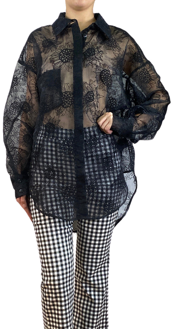 Blusa Negras Traslúcida Sandra Mansour x H&M