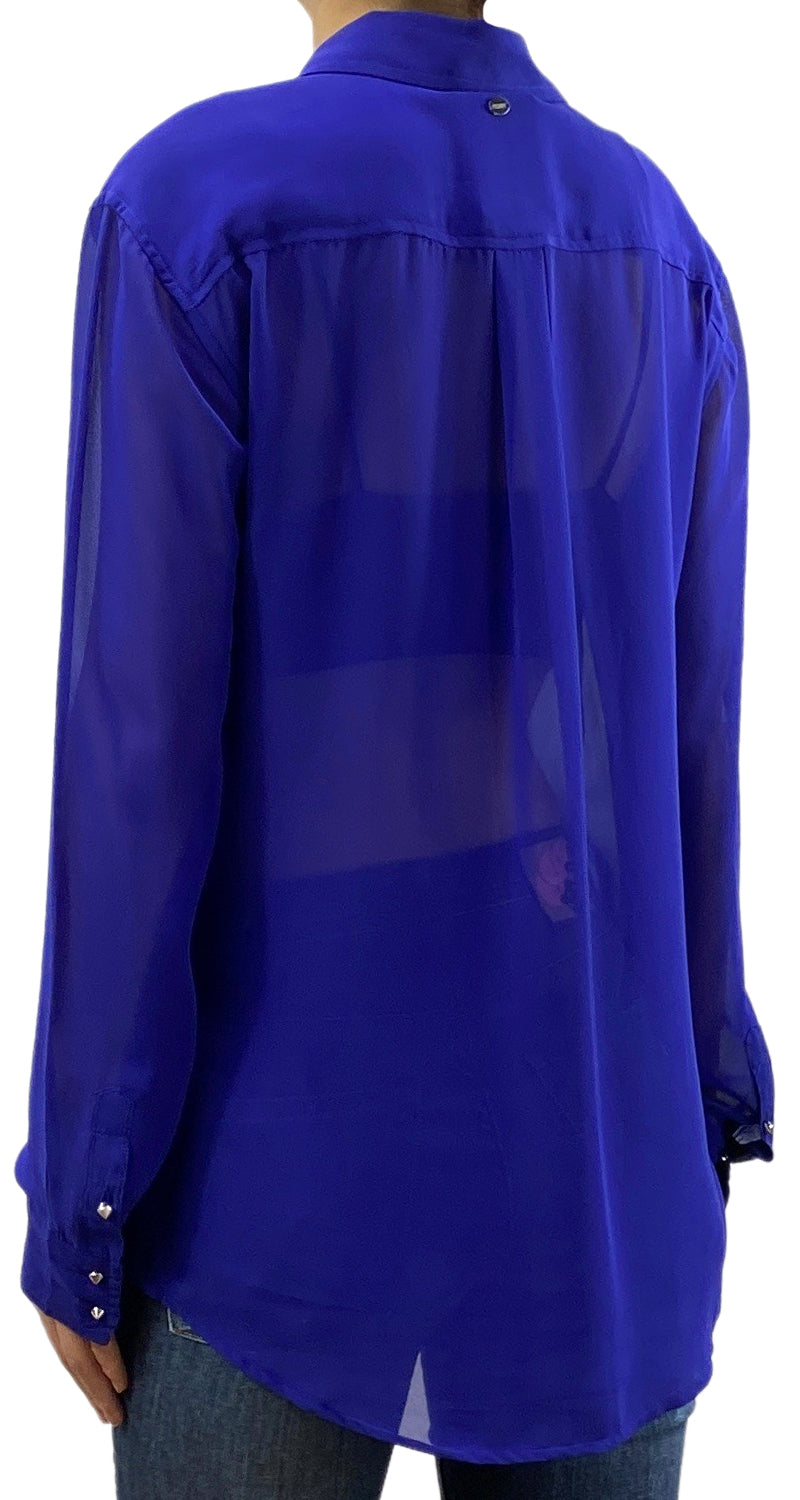 Blusa Traslúcida Azul