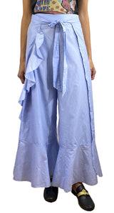 Pantalón Wrap Celeste