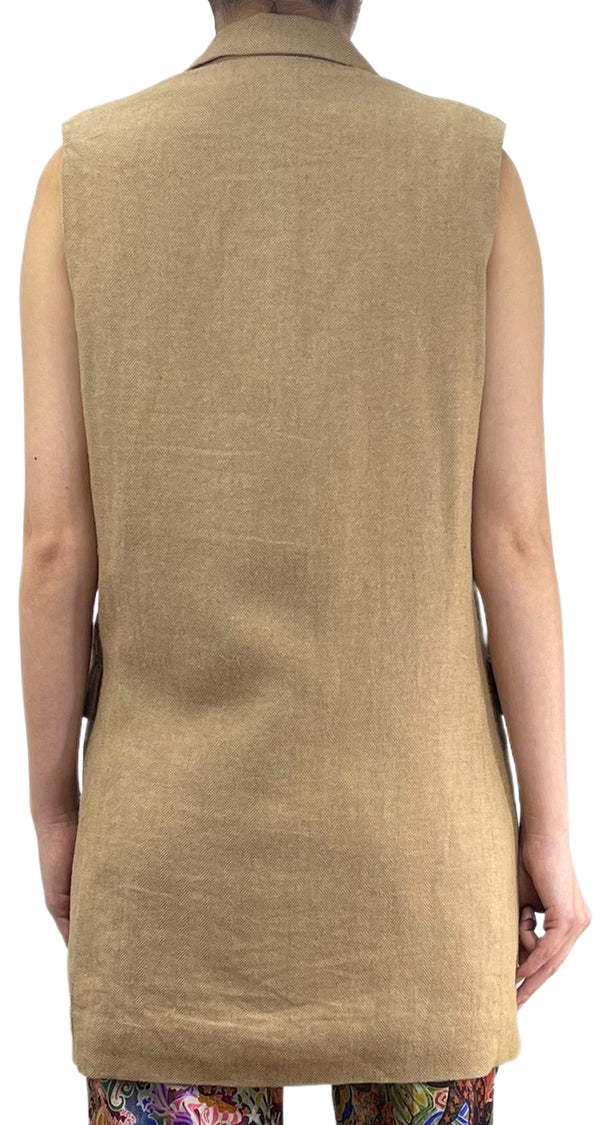 Chaqueta Beige Lino
