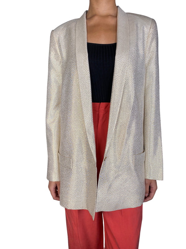 Blazer Seda con Hilos Metalizados